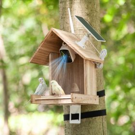 Smart Bird Feeder with Solar Powered Camera, Bird-Watching Camera Outdoor Feeder with 200W 1080P Camera, 3.5L Food Case, 128G SD Card, Burly Smart Bird Feeder with Solar Powered Camera, Bird-Watching Camera Outdoor Feeder with 200W 1080P Camera, 3.5L Food Case, 128G SD Card, Burly